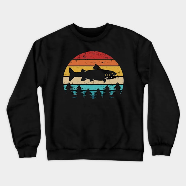 Trout vintage retro Crewneck Sweatshirt by Designzz